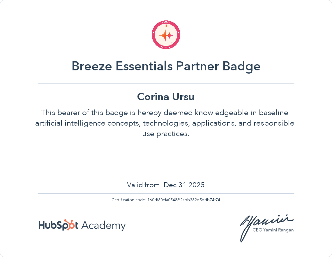 Certification Breeze Essentials