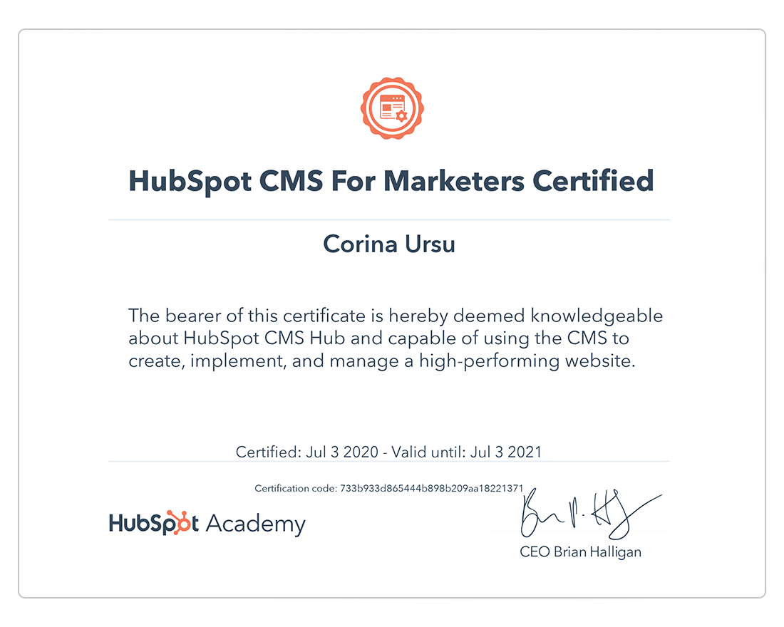 Hubspot Certifications CMS Marketers Hubspot Certifications CMS Marketers
