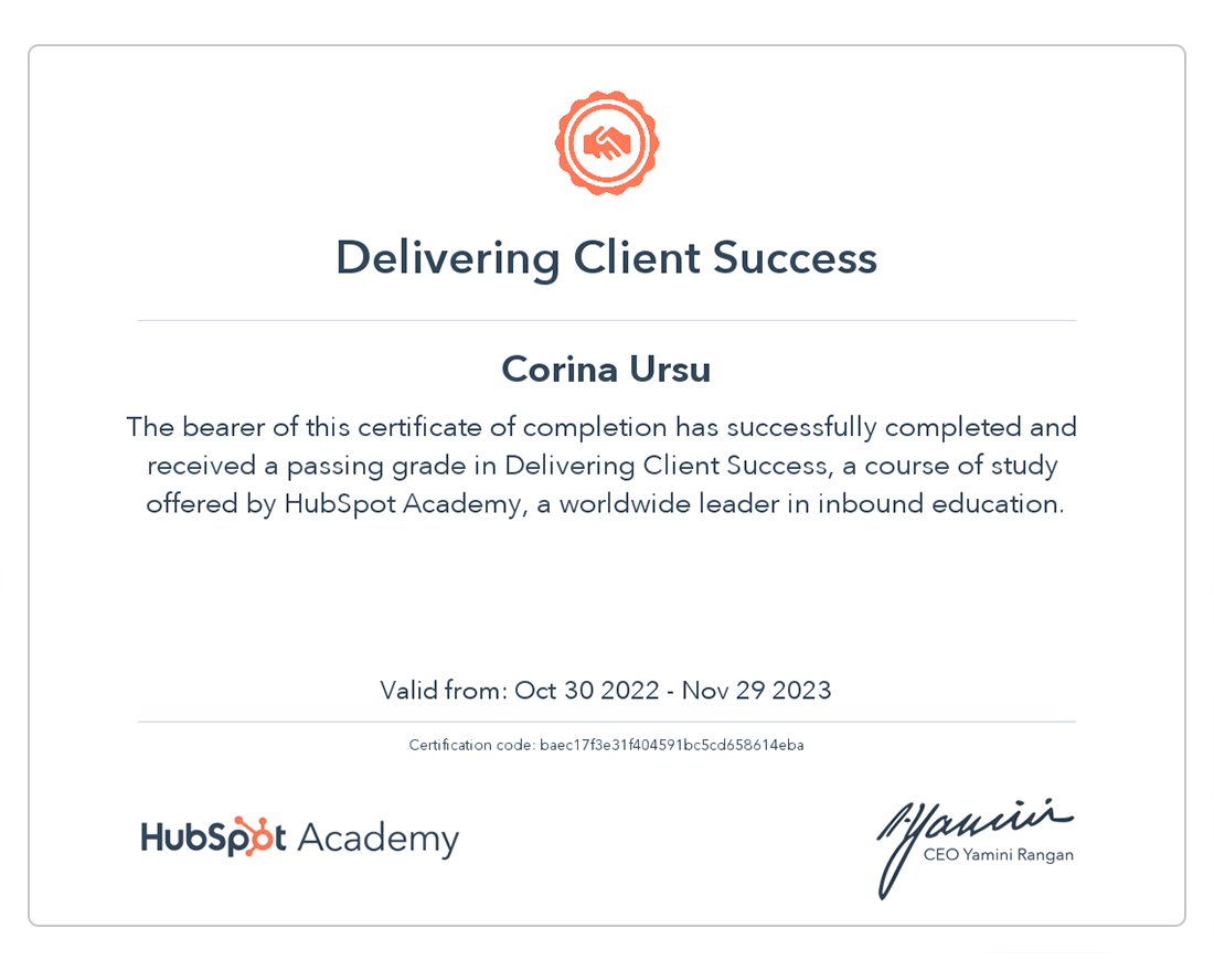 Hubspot Certifications Delivering Client Succes Hubspot Certifications Delivering Client Succes