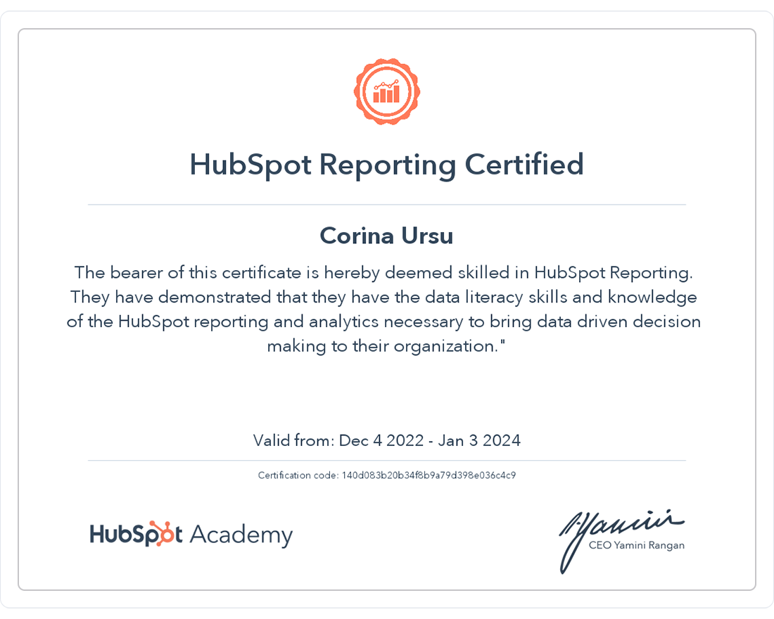 Hubspot Certifications Reporting Hubspot Certifications Reporting