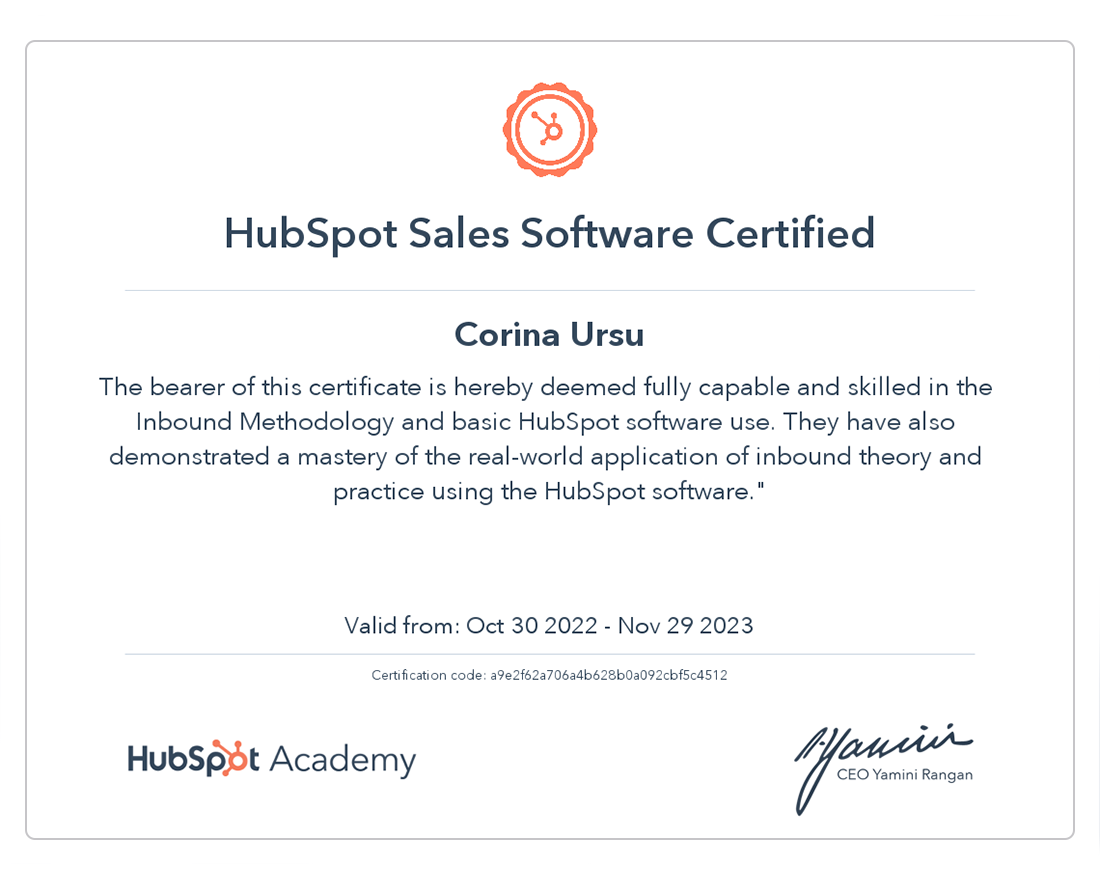 Hubspot Certifications  Sales Software