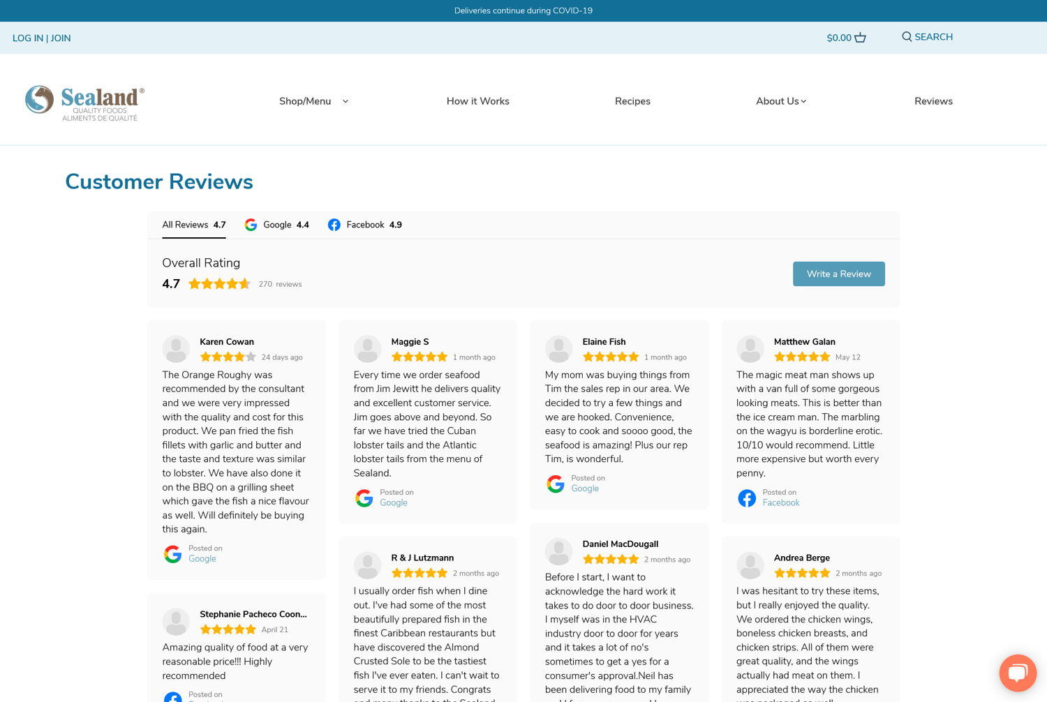 Reviews-Sealand
